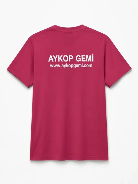 Aykop Gemi için üretilen tişört: sırt bölgesine baskı uygulandı