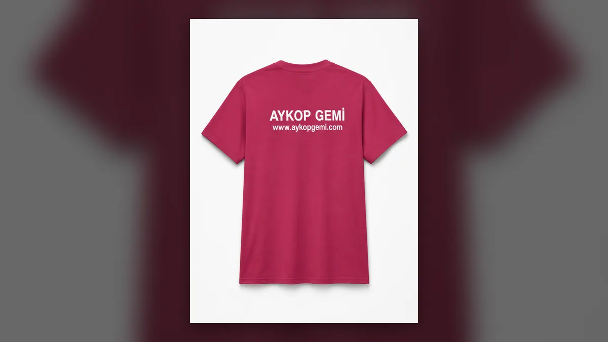 Aykop Gemi için üretilen logo baskılı iş kıyafetleri — gerçek ürün fotoğrafı